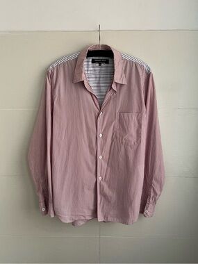 Comme Des Garçons Homme Deux pink striped Button-Up Shirt - XS